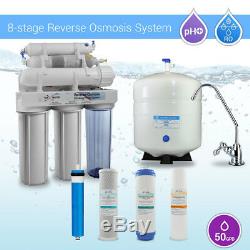 8 Stage Home Residential Alkaline Mineral Infrared Reverse Osmosis System 50 GPD
