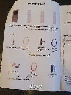 8 Stage Tankless Reverse Osmosis System NSF Certifed Reduction 500GPD RO Water