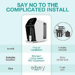 8-Stage UV RO Countertop Reverse Osmosis Water Filter System Drinking Dispenser