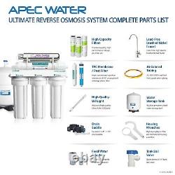 APEC 6 Stage 75 GPD Ultra Violet Sterilizer Reverse Osmosis System ROES-UV75-SS