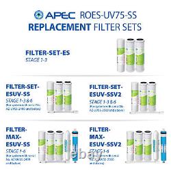 APEC 6 Stage 75 GPD Ultra Violet Sterilizer Reverse Osmosis System ROES-UV75-SS