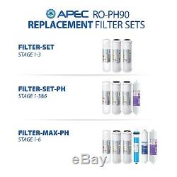APEC 6 Stage 90 GPD Alkaline High Flow Certified Reverse Osmosis System RO-PH90
