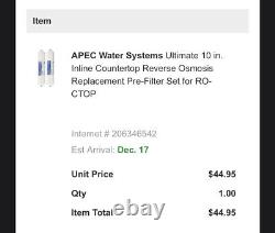 APEC Alkaline 90GPD Countertop Reverse Osmosis System Stainless Case RO-CTOP-PHC