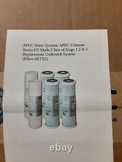 APEC US MADE 2 Sets of Stage 1,2 & 3 Replacement Reverse Osmosis System Filter