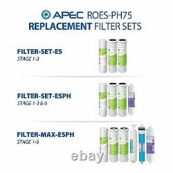 APEC WATER 6 Stage 75 GPD Alkaline Reverse Osmosis Water Filter System ROES-PH75