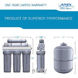 APEX MR-6100 6 Stage 100 GPD Alkaline pH+ RO Reverse Osmosis Water Filter System