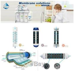 Alkaline Mineral pH+100GPD 6-Stage Reverse Osmosis Water Filter System UnderSink