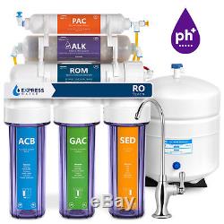 Alkaline Reverse Osmosis Water Filtration System Clear RO with Gauge 50 GPD