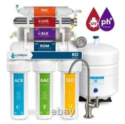 Alkaline Reverse Osmosis Water Filtration System Mineral RO with Gauge 100 GPD
