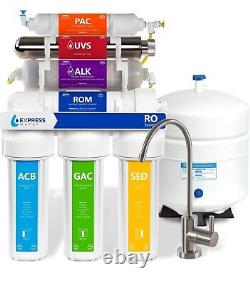 Alkaline Ultraviolet Reverse Osmosis Filtration System RO ALK UV White 100 GDP