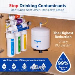 Alkaline Ultraviolet Reverse Osmosis Filtration System RO with Gauge 100 GDP