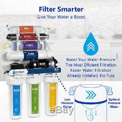 Alkaline Ultraviolet Reverse Osmosis Water Filtration System with Pump 100 GPD
