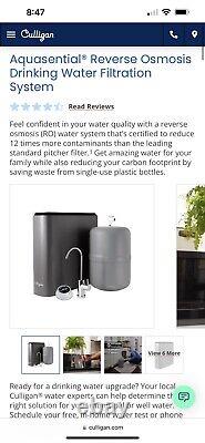 Aquasential Culligan Reverse Osmosis Drinking Water Filtration System Incomplete