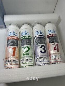 BRIO MI4PKRO 4-Stage Filter Replacement Kit for Reverse Osmosis Systems