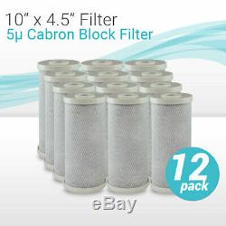 Big Blue Carbon Block Replacement Water Filter 10 x 4.5 WH System 12 PACK CTO