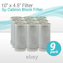 Big Blue Carbon Block Replacement Water Filter 10 x 4.5 WH System 9 PACK