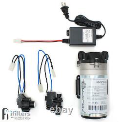 Booster Pump Kit for Reverse Osmosis RO DI Systems Up To 100 GPD, 1/4 QC Ports