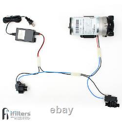 Booster Pump Kit for Reverse Osmosis RO DI Systems Up To 100 GPD, 1/4 QC Ports