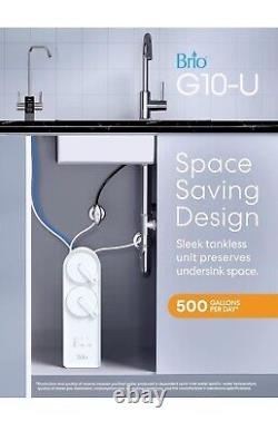Brio G10-U Reverse Osmosis Water Filtration System, 4 Stage Tankless RO Filter