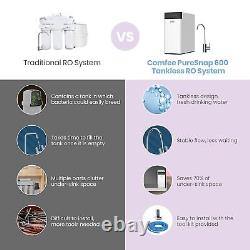 COMFEE' Reverse Osmosis System, 600 GPD, 1.51 Pure to Drain, Tankless RO System