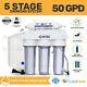 Clear 5 Stage Under Sink Ro Home Drinking Water Filter System 50 Gpd