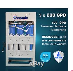 Commercial Grade RO Reverse Osmosis Water Filter System 600 GPD + 40 Gal Tank