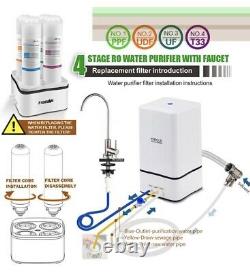 Cool Knight Reverse Osmosis Water Filtration System 4 Stage with Faucet