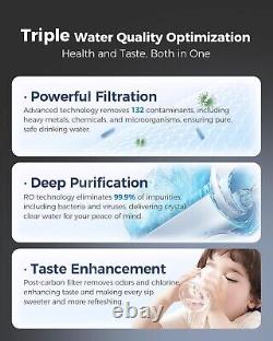 Countertop Reverse Osmosis Water Filter, 5 Stage RO Water Filtration System, Wat