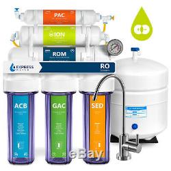 Deionization Reverse Osmosis Water Filtration System Clear with Gauge 100GPD