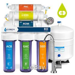 Deionization Reverse Osmosis Water Filtration System Clear with Gauge 100 GPD