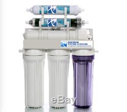 Dual Outlet 100 GPD Reverse Osmosis Water Filter System Drinking/Aquarium RO/DI