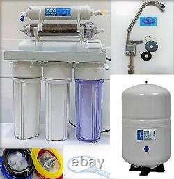 Dual Use Reverse Osmosis Water Filter Systems DI/RO 200 GPD Large RO Tank 6 GAL