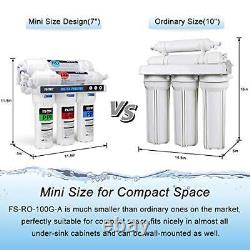 FS-TFC 5-Stage Reverse Osmosis Water Filtration System 100GPD Fast Flow Plus