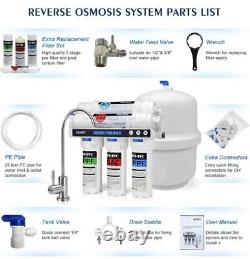 FS-TFC 5-Stage Reverse Osmosis Water Filtration System 100GPD Fast Flow Plus 4