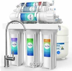 Faucet Water Filter System Purifier 100GPD 6 Stage Alkaline Reverse Osmosis T1/2