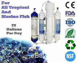 Finerfilters Aquatic 4 Stage 75GPD Compact Reverse Osmosis System RO & DI Unit