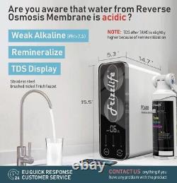 Frizzlife RO Reverse Osmosis Water Filtration System 600 GPD High Flow