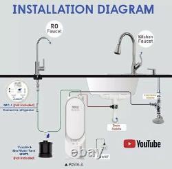 Frizzlife Reverse Osmosis Under Sink Water Filter System 500GPD Alkaline PX500-A