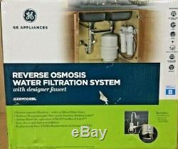 GE Reverse Osmosis Water Filtration System Filter Under Sink Faucet Lead White