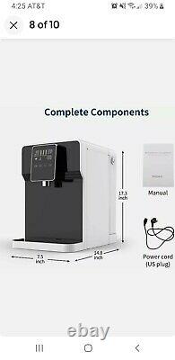 Geekpure 3 Stage Countertop Reverse Osmosis RO System Water Dispenser 75 GPD