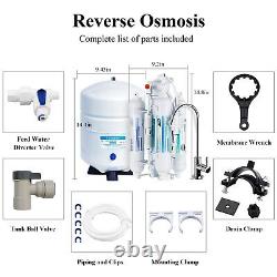 Geekpure 4 Stage Reverse Osmosis RO Drinking Water Filter System with Quick C