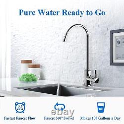 Geekpure 4 Stage Reverse Osmosis RO Drinking Water Filter System with Quick C