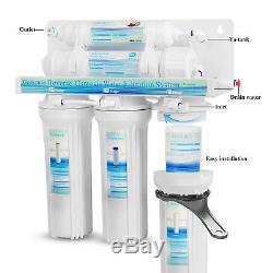 Geekpure 5 Stage Drinking Reverse Osmosis System With 12 Water Filters 75GPD