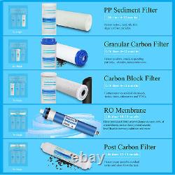 Geekpure 5 Stage Reverse Osmosis RO Water Filter System Free 7 Filters- Used
