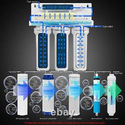 Geekpure 5 Stage Reverse Osmosis System Water Filter 75 GPD with Booster Pump
