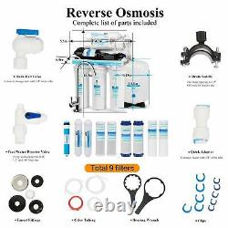 Geekpure 5 Stage Reverse Osmosis System Water Filter 75 GPD with Booster Pump