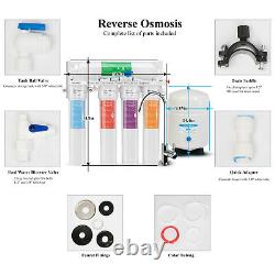 Geekpure 5 Stage Reverse Osmosis System with Quick Twist Change Filter 75 GPD