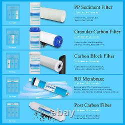 Geekpure 5 Stage Reverse Osmosis Water Filter System wtih 5 extra Filters-75 GPD