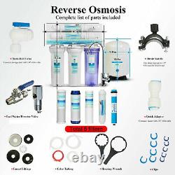 Geekpure 5 Stage Under Sink Reverse Osmosis Drinking Water Filter 75 GPD-Used