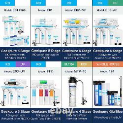 Geekpure 6 Stage Reverse Osmosis RO Water Filter System U-V Filter 75 GPD Used